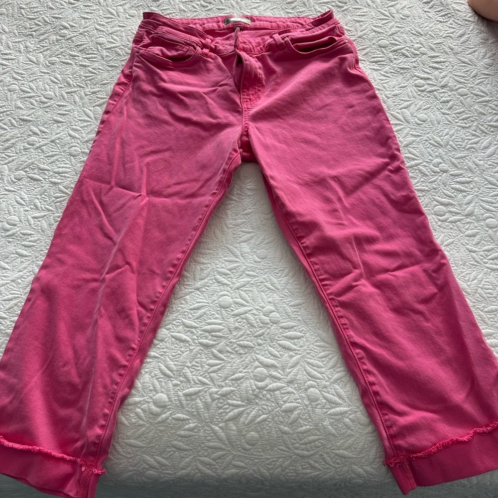 Kut from the Kloth Bright Pink Cropped Jeans